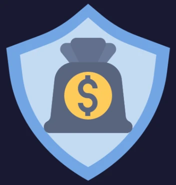 Imagem representativa da segurança da reserva de emergências através de um escudo financeiro.