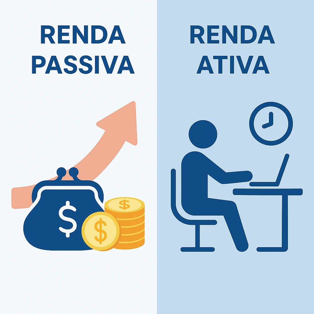 imagem representativa de Renda passiva versus renda ativa